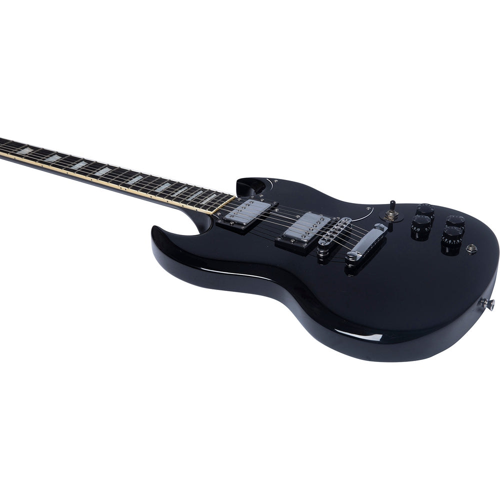 EKO DV300 BLK Double cut Tribute series elektrische gitaar zwart