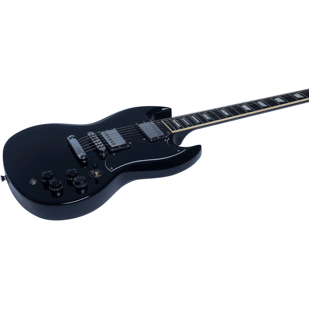 EKO DV300 BLK Double cut Tribute series elektrische gitaar zwart