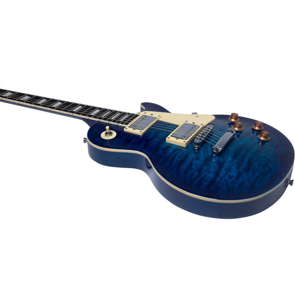 EKO LS300 BLU Tribute series elektrische gitaar Quilted blauw