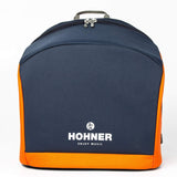 HOHNER A2901 XS Accordeon – 21 toetsen en 15 basssen, Blauw-Oranje, met gigbag en draagband voor kinderen