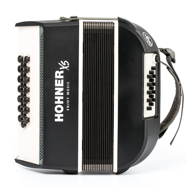 HOHNER A2931 XS Knopaccordeon- 21 knoppen en 15 bassen Grijs‑Wit met gigbag en volwassen draagriem