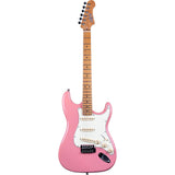 JET JS-300 BGD S-style Elektrische Gitaar SSS Tremolo Roasted Maple Toets Bessenroze