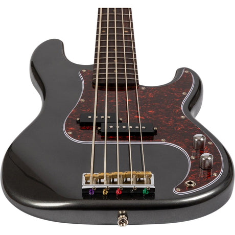 JET JPB-305 CRC PB-style 5-snarige Elektrische Bas Rosewood Toets Charcoal