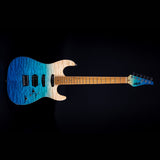 Jet Guitars JS-1000 QTBL elektrische gitaar - Blauw Quilted Top