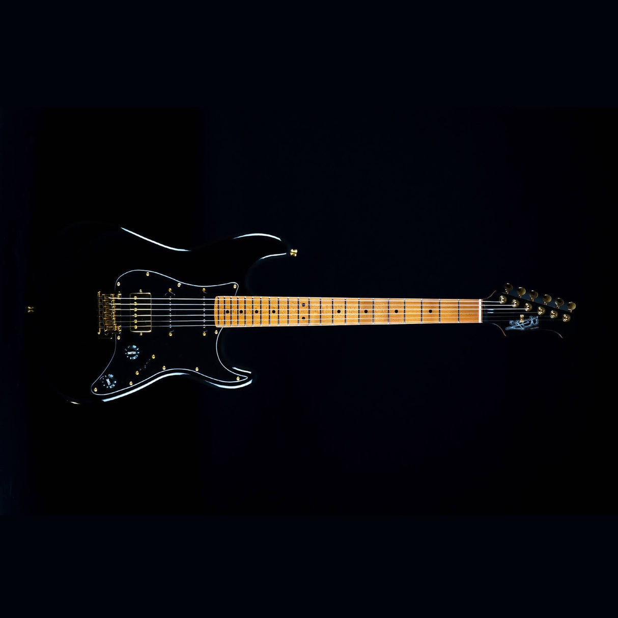 Jet Guitars JS-400 BKG elektrische gitaar - Zwart Gouden Hardware