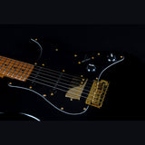 Jet Guitars JS-400 BKG elektrische gitaar - Zwart Gouden Hardware