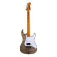 JET JS-450 TBK S-style Elektrische Gitaar HSS Tremolo Flamed Maple Top Roasted Maple Toets Transparant Zwart
