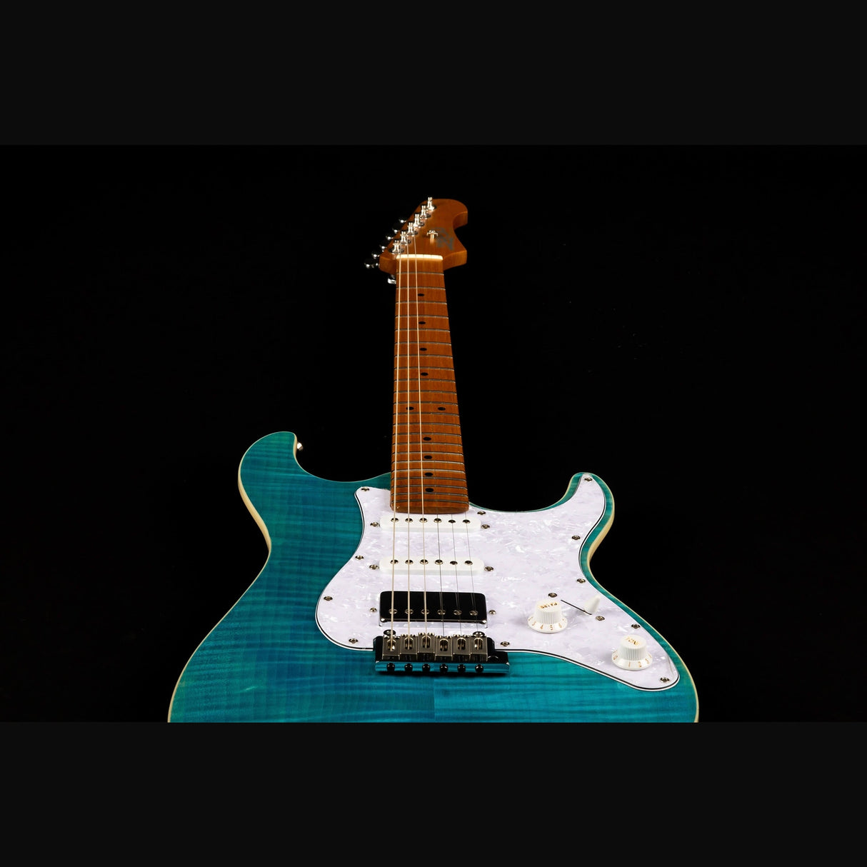 Jet Guitars JS-450 OBL elektrische gitaar - Ocean Blue Flamed Top