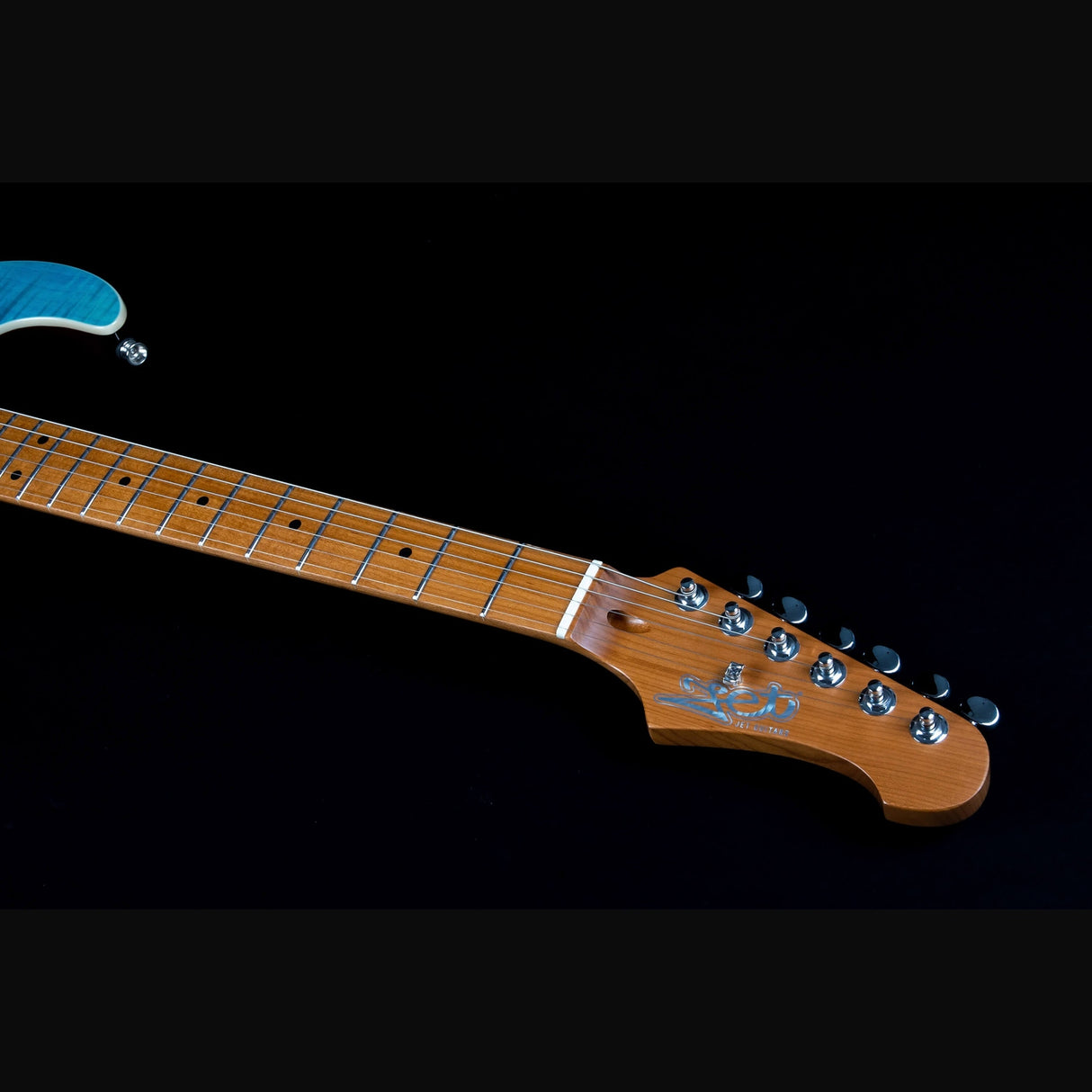 Jet Guitars JS-450 OBL elektrische gitaar - Ocean Blue Flamed Top