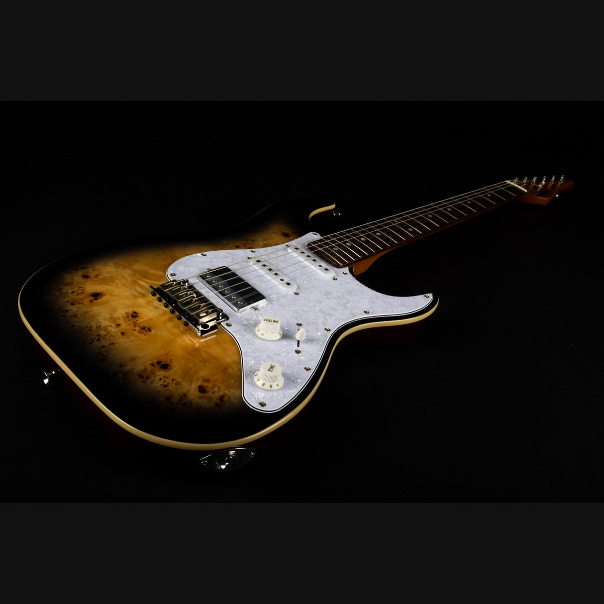 Jet Guitars JS-450 QTBR elektrische gitaar - Trans Bruin Spalted Top