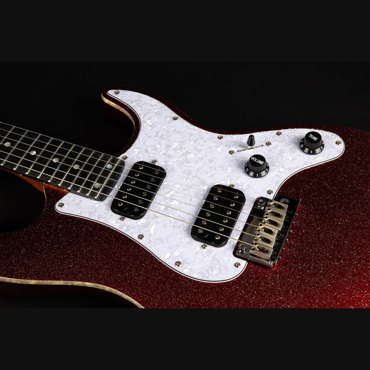 Jet Guitars JS-500 RDS elektrische gitaar - Rood Sparkle