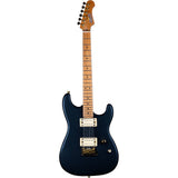 JET JS-700 MBK S-style Elektrische Gitaar HH Wilkinson Tremolo Roasted Maple Matt Zwart