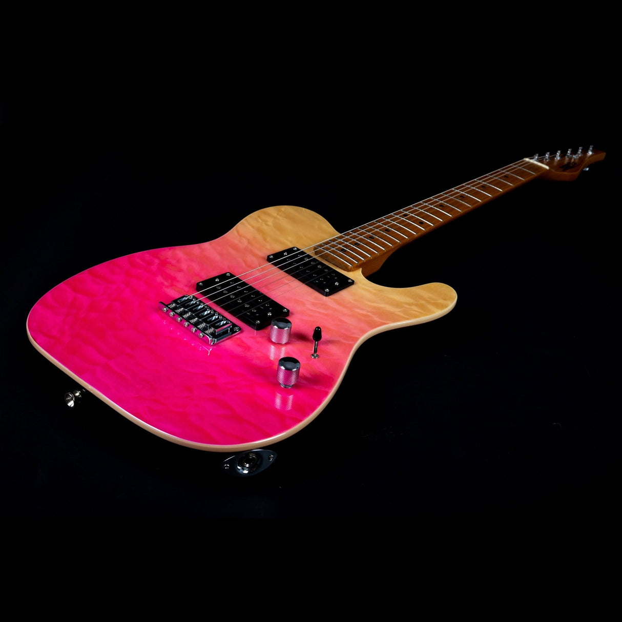 Jet Guitars JT-450 QTPK elektrische gitaar - Roze Quilted Top