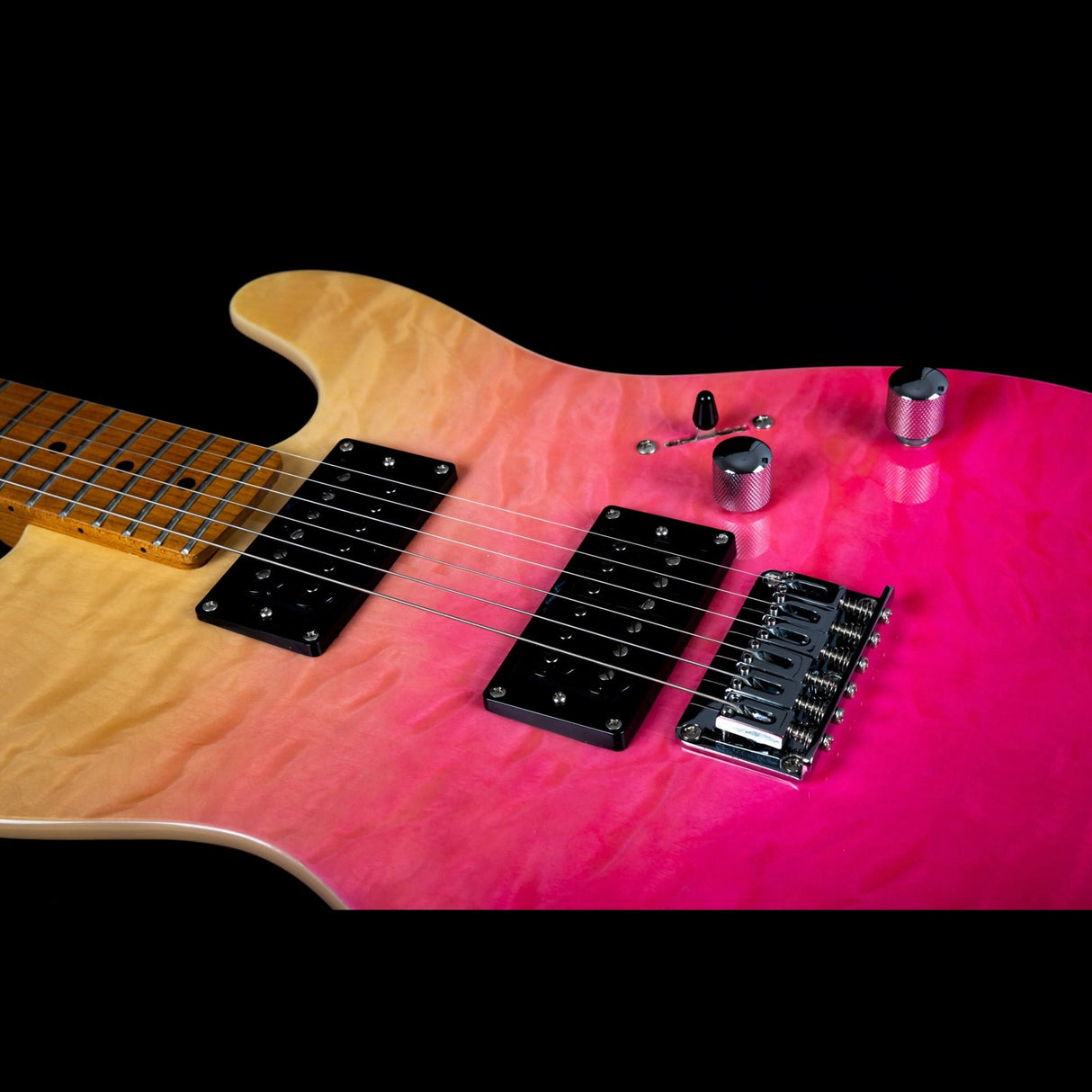 Jet Guitars JT-450 QTPK elektrische gitaar - Roze Quilted Top