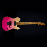 Jet Guitars JT-450 QTPK elektrische gitaar - Roze Quilted Top