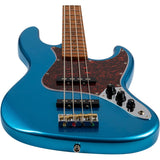 JET JJB-300 LPB JB-style Elektrische Bas 4-snarig Rosewood Toets Lake Placid Blue
