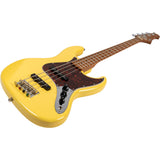 JET JJB-300 VYW JB-style Elektrische Bas 4-snarig Roasted Maple Vintage Geel
