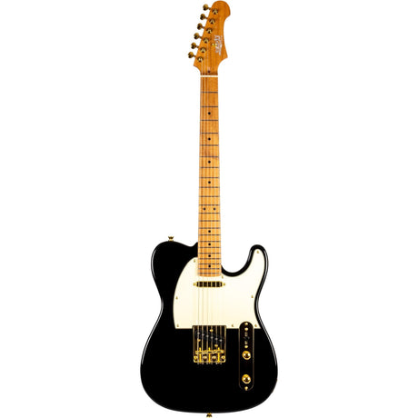 JET JT-300 BK G T-Style Elektrische Gitaar - Zwart met Gouden Hardware