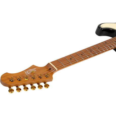JET JT-300 BK G T-Style Elektrische Gitaar - Zwart met Gouden Hardware