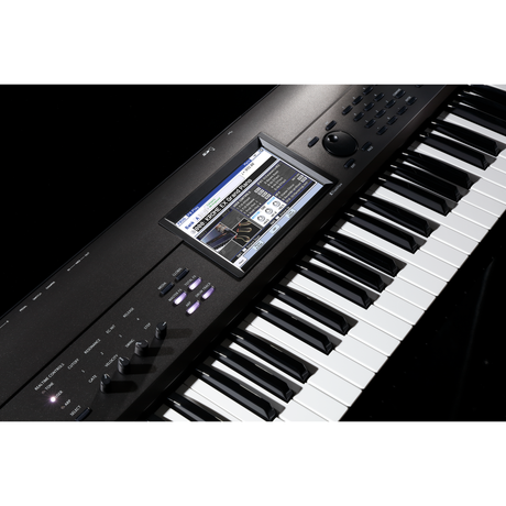 KORG KROME EX 88 Synthesizer – 88 gewogen toetsen, uitgebreide EDM-soundset, USB, grijs-metallic
