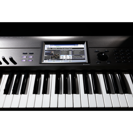 KORG KROME EX 88 Synthesizer – 88 gewogen toetsen, uitgebreide EDM-soundset, USB, grijs-metallic