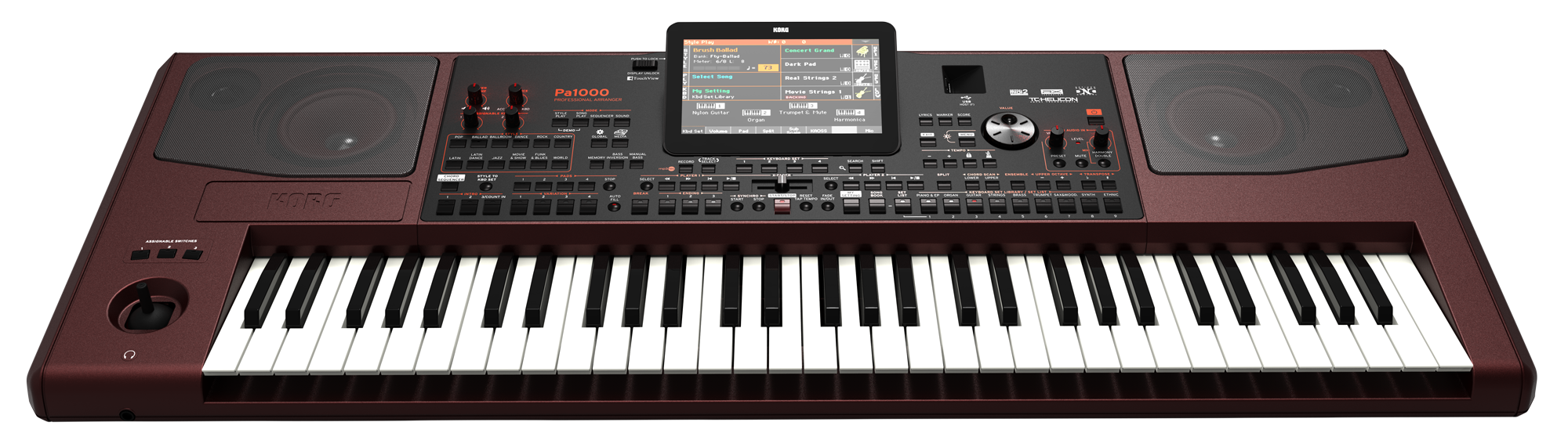 KORG PA1000 Entertainer Keyboard – 61 toetsen, 2x33W speakers, touchscreen en sampler