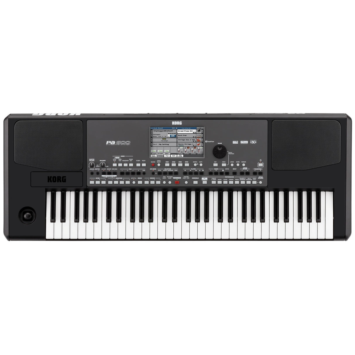KORG PA600 61-Toets Arranger Keyboard met Standaard, Sustainpedaal en Kruk