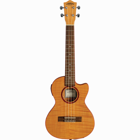 LANIKAI LKUFM-CETT Tenorukelele, Flame Maple-serie, dunne body, cutaway, voorvers