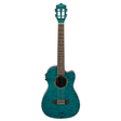 LANIKAI LKUQMBLCEB Baritonukelele, Quilted Maple Serie, Blue, Cutaway, Preamp, So