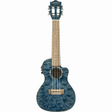 LANIKAI LKUQMBLCEC Concertukelele, Quilted Maple Serie, Blue Stain,Voorversterker
