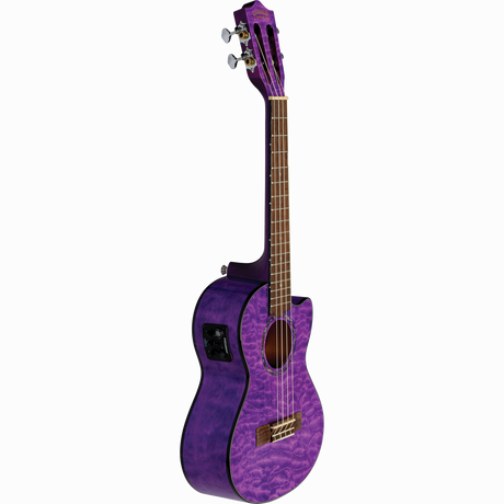 LANIKAI LKUQMPUCET Tenorukelele, Quilted Maple Serie, Purple Stain, Voorversterk