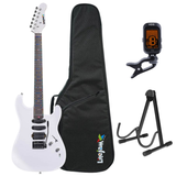 Litejam RGB24/WH Smart Learning Elektrische Gitaar Set White 24 frets HSH RGB LED