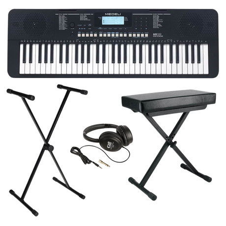 Medeli MK110 Keyboard Set met Standaard, Bank en Hoofdtelefoon 61 Toetsen Aanslaggevoelig