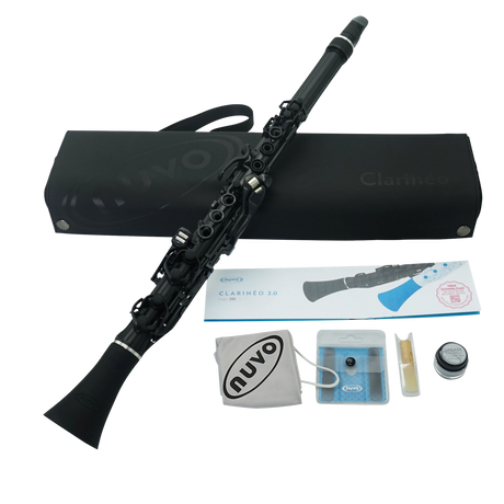 NUVO CL120BBK Clarinéo 2.0 – C-stemming, lichtgewicht, 100% waterdicht, zwart/zwart