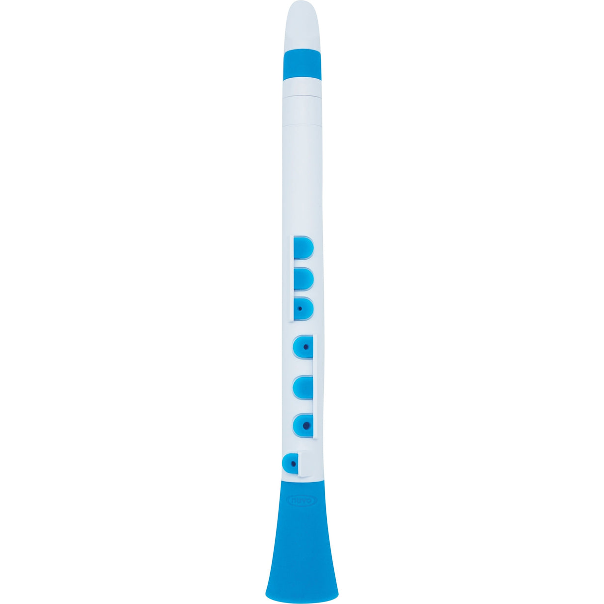 NUVO DooD 2.0 wit-blauw blokfluit in C met kleppen en kunststof riet