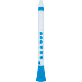 NUVO DooD 2.0 wit-blauw blokfluit in C met kleppen en kunststof riet