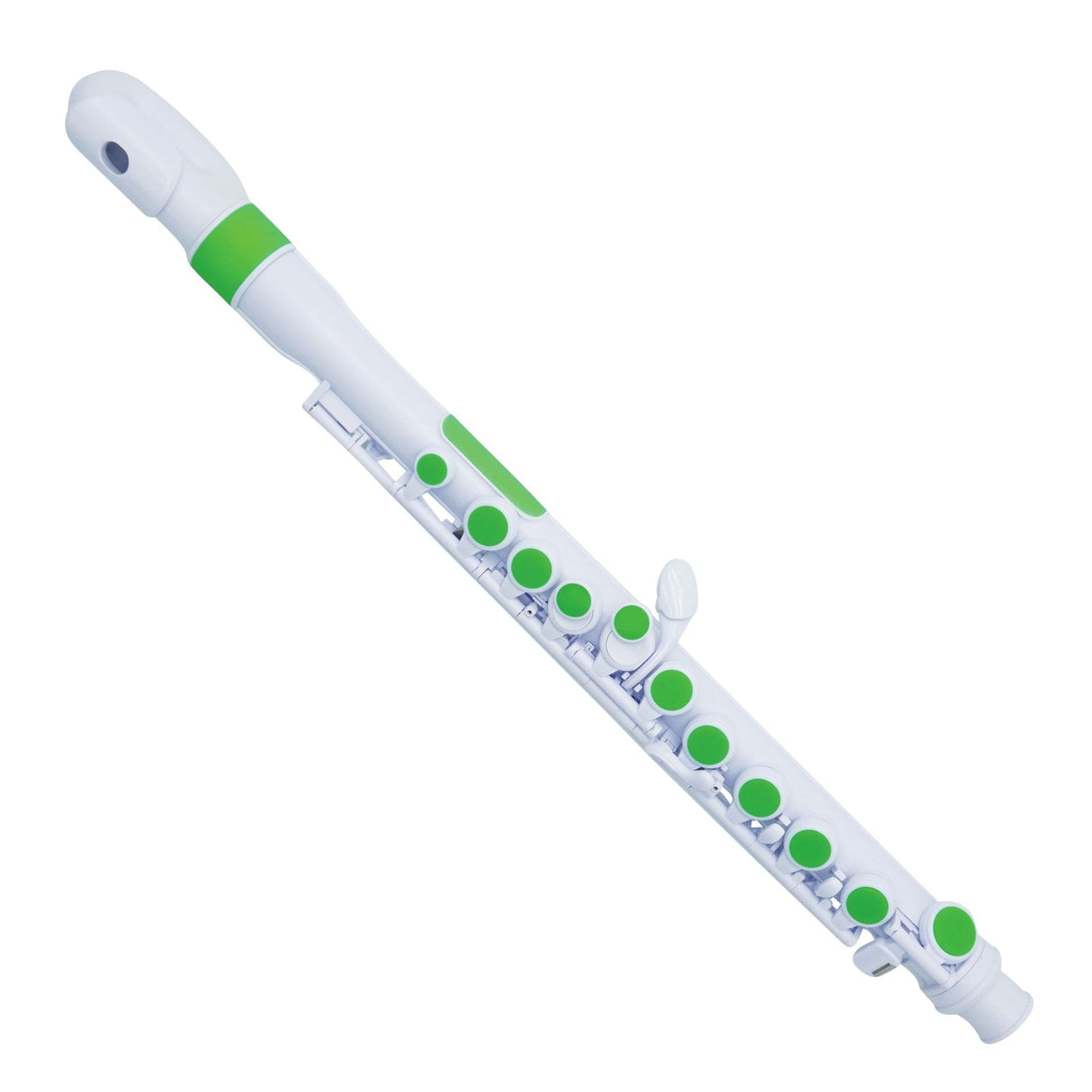 NUVO jFlute 2.0 wit-groen kinder dwarsfluit met DONUT kopstuk en Firstnote mondplaat