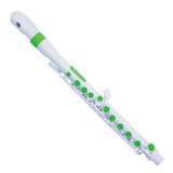 NUVO jFlute 2.0 wit-groen kinder dwarsfluit met DONUT kopstuk en Firstnote mondplaat