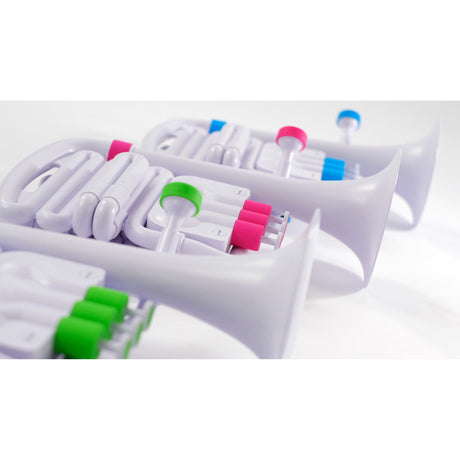 NUVO jHorn wit-blauw kinder blaasinstrument in Bb met draaiventielen en 720 gram