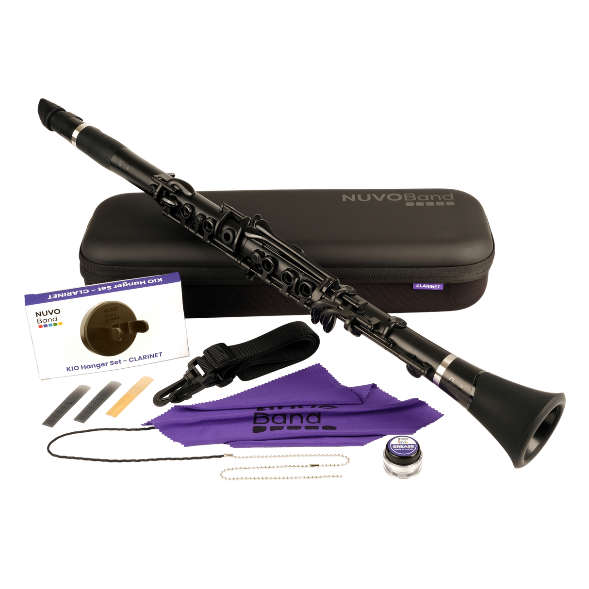 NUVO B200CBK BAND Bb-klarinet – ABS kunststof, 420 g, Böhm-systeem, zwart