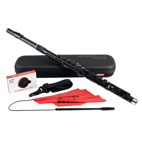 NUVO B300FBK BAND Dwarsfluit – ABS kunststof, 240 g, C-stemming, waterdicht, zwart