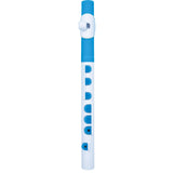 NUVO TooT 2.0 wit-blauw kinder dwarsfluit blokfluit alternatief met kleppen en Firstnote