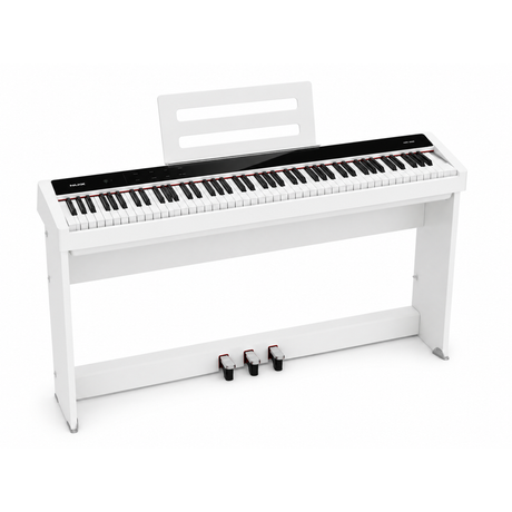 NUX NPK-200 Digital Stage Piano Set wit met NPS-2 standaard, 88 toetsen en kruk