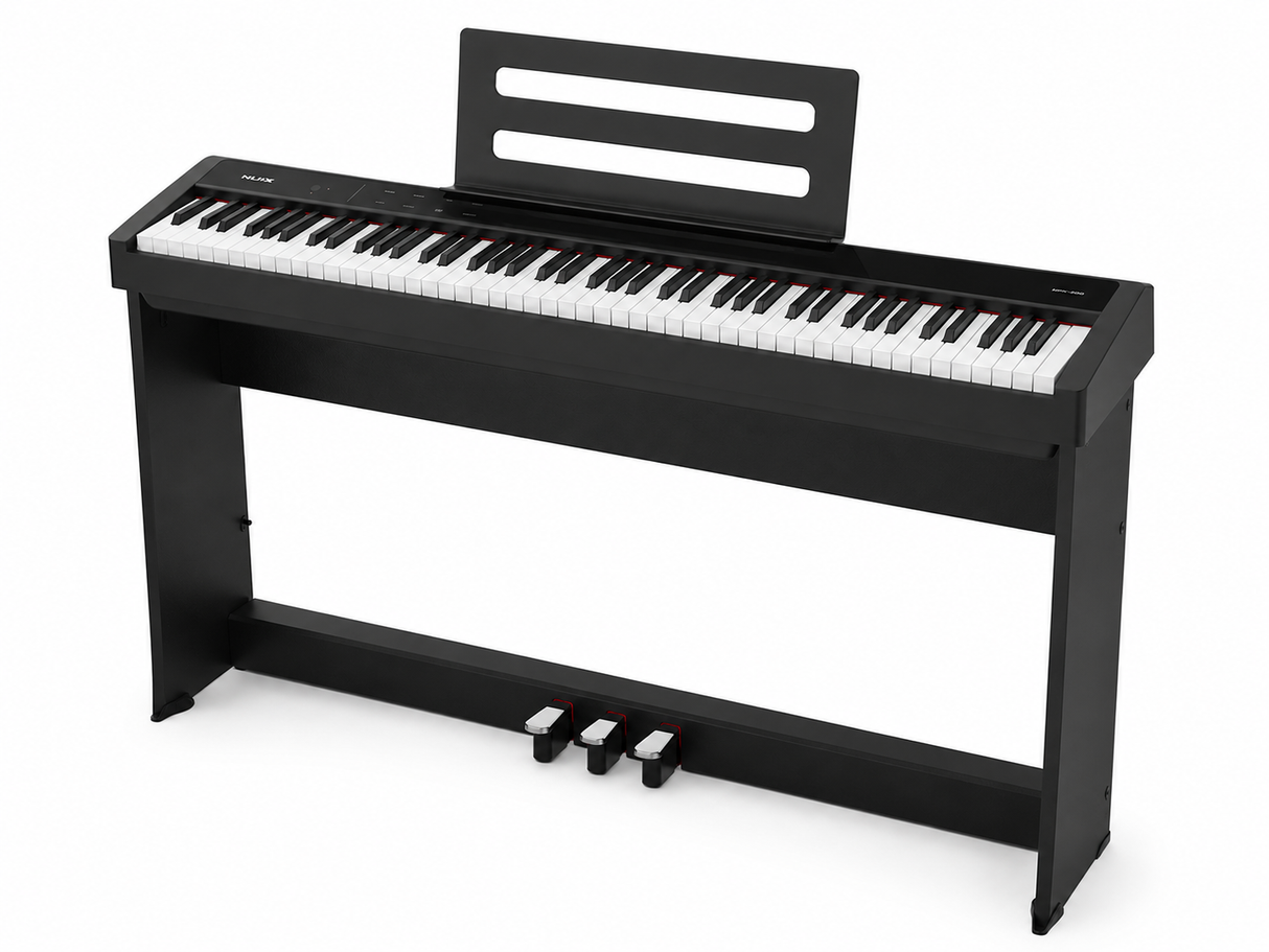 NUX NPK-200 Digital Stage Piano Set met NPS-2 Houten Standaard, 88 Toetsen