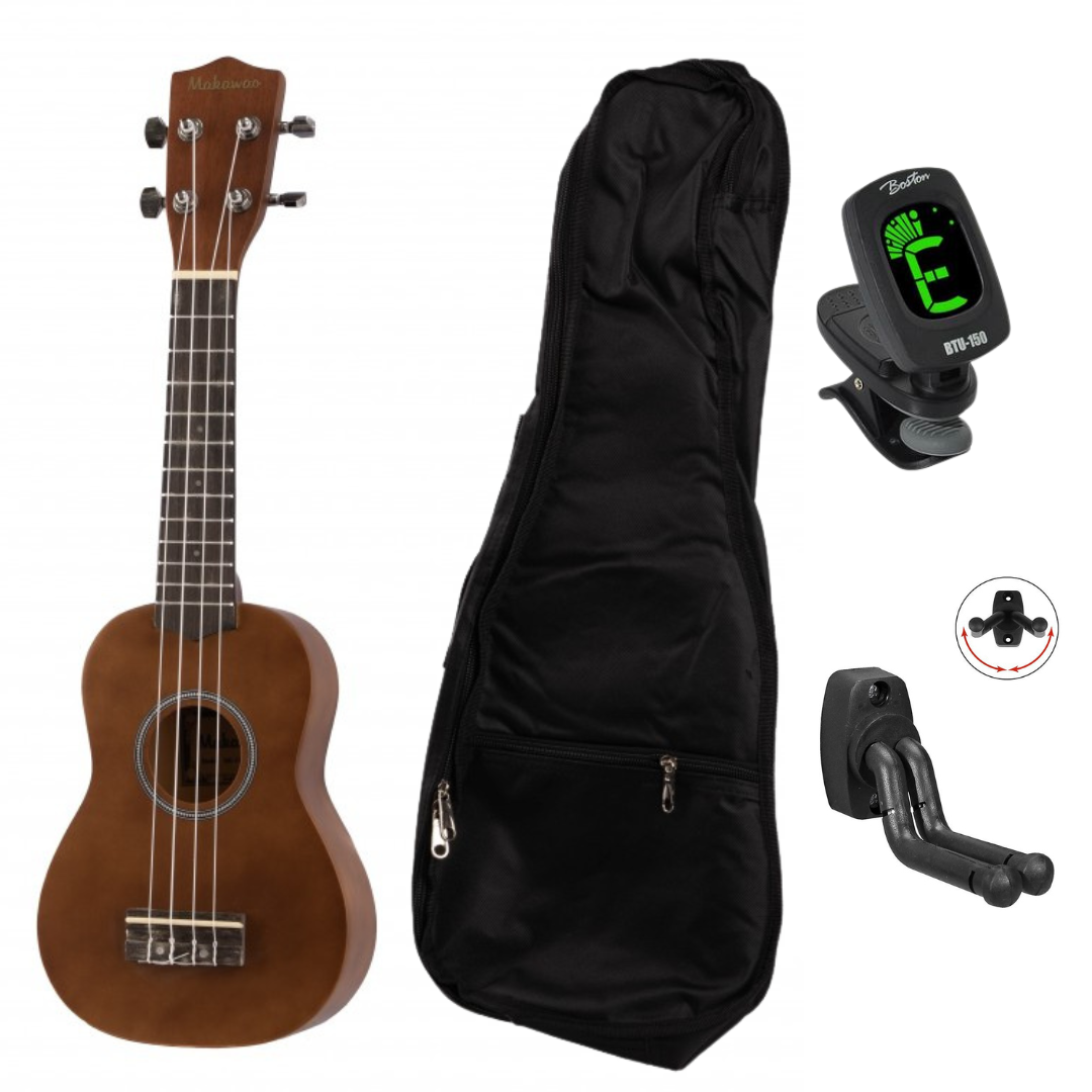 Makawao UK-10 bundel deluxe naturel sopraan ukulele