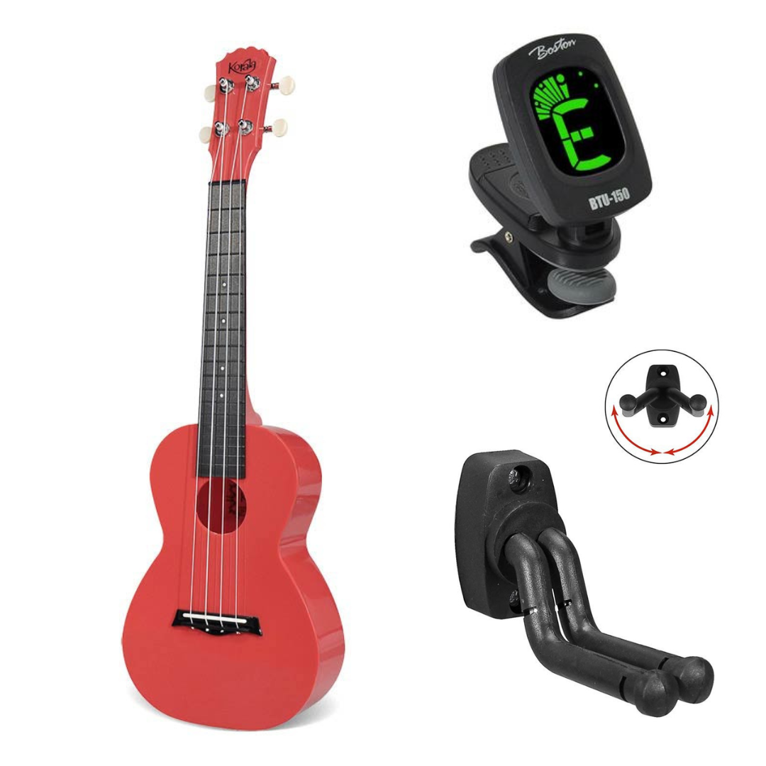 Korala PUC-20 bundel Concert Ukulele Polycarbonaat