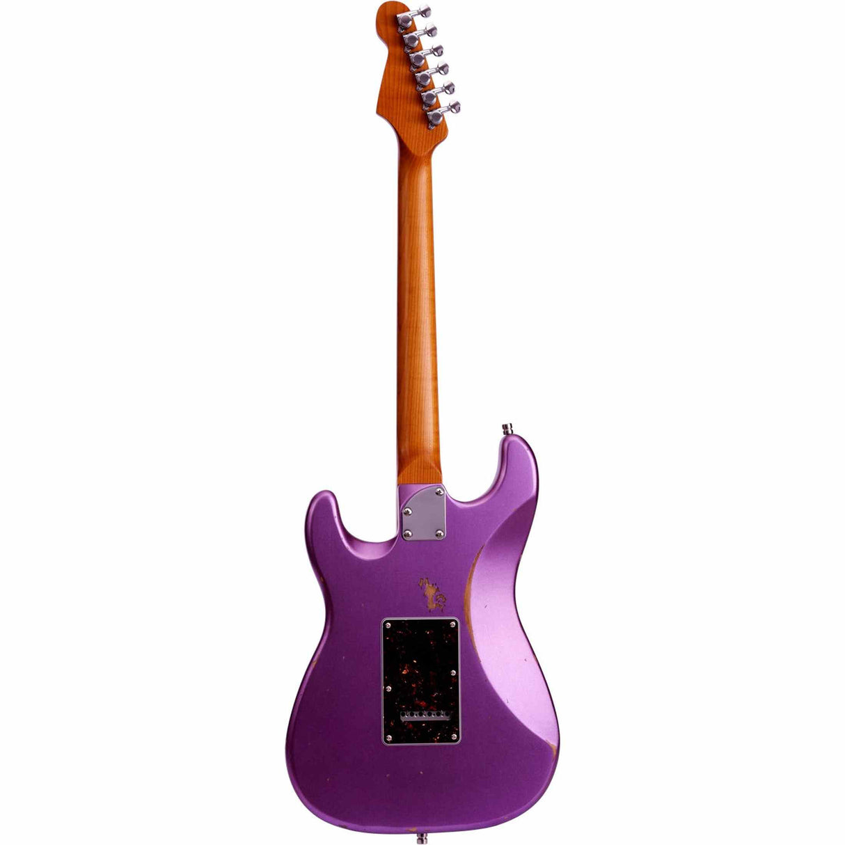 Patina PS-6 PP R S-style Elektrische Gitaar SSS Alnico V Nitro Relic Paulownia Body Roasted Maple Hals Paars