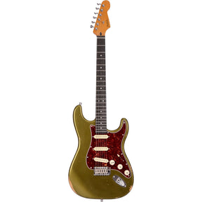 Patina PS-6 SGR R S-style Elektrische Gitaar SSS Alnico V Nitro Relic Paulownia Body Roasted Maple Hals Sherwood Green