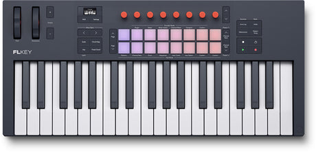 Novation FLkey2 37 master keyboard met 37 toetsen, 16 pads en OLED display