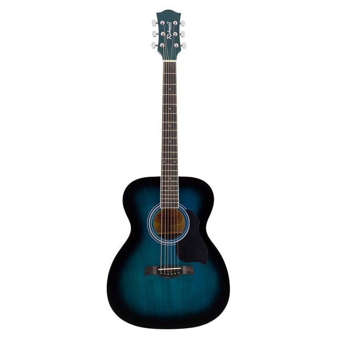 Richwood RA-12-BUS blauwe sunburst akoestische auditorium western gitaar